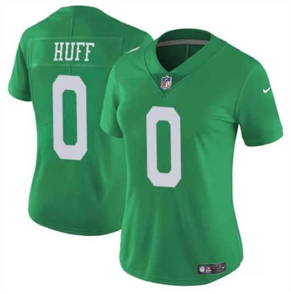 Women%27s Philadelphia Eagles #0 Bryce Huff Green Vapor Untouchable Throwback Limited Football Stitched Jersey Dzhi